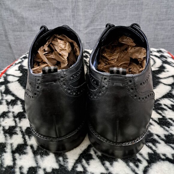 Size 11 Men Cole Haan Grand 360 Black Wingtips Lace Up Waterproof - Picture 4 of 16